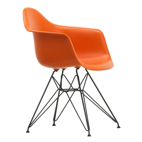 Cadeira de Braços em Plástico Eames DAR / Base Preta